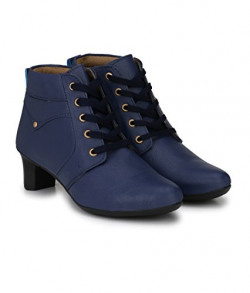 Neso Women's Faux Leather Boots (Blue_ UK/IND-3(EU-36))