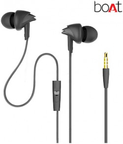 boAt BassHeads 100 In-Ear wired Headphones with Mic (Black) | Paytm Mall