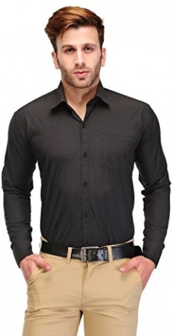 Koolpals Formals Cotton Blend Shirt Black Solid