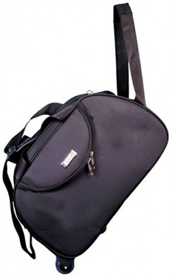 N Choice Black Solid Expandable Duffle Bag