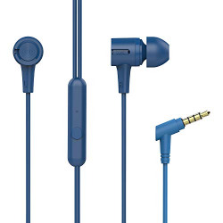boAt BassHeads 102 Wired Earphones with Immersive Audio, Multi-Function Button, in-line Microphone & Perfect Length Tangle Free Cable (Jazzy Blue)