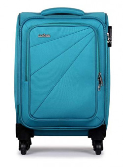 The Clownfish Voyage Trolley Bag Polyester 20 Inch Turquoise Softsided Suitcase Luggage Bag