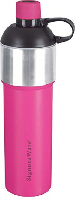 Signoraware Vista Stainless Steel Vacuum Flask Bottle, 800ml, Pink