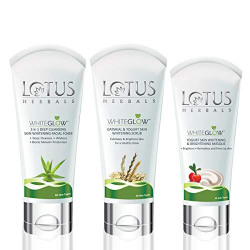 Lotus Herbals Whiteglow Essentials Kit: Face foam, scrub & Masque
