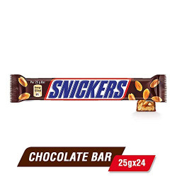 Snickers Peanut Filled Chocolate, 25g (Pack of 24)