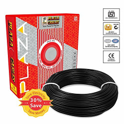 Plaza Wire 4.0 sq.mm CU PVC Insulated Industrial Cable 1100V -90MTR -Black