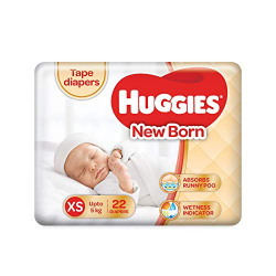 Huggies New Born Taped Diapers (22 Counts)