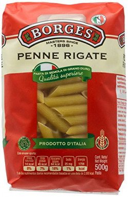 [pantry] Borges Penne Rigate Durum Wheat Pasta, 500g