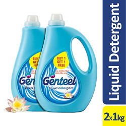 Godrej Genteel Liquid Detergent, (Pack of 2) - 1kg each