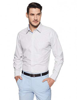 Amazon Brand - Symbol Men's Solid Regular Fit Formal Shirt (SS18-SMFS-158_Black_46)