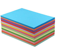 OFIXO 100 pcs A4 Sheets Square Double Sided Colored Origami Folding Lucky Wish Paper DIY Craft