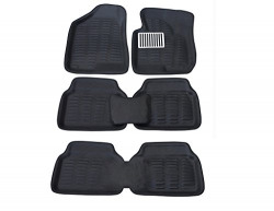 Autopearl 3D Car Foot Mats for Toyota Fortuner (Set of 6, Black)