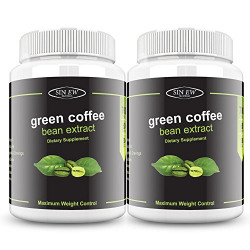Sinew Nutrition Green Coffee Beans Extract 700mg (60 Count) Pack of 2, 100% Pure & Natural Weight Management & Appetite Suppressant Supplement