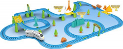 Webby Kids Huge Train with Intelligent Sensing Dialog Light Effects and Flyover, Multi Color