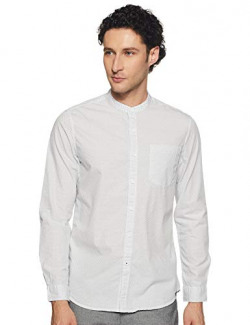 Lee X-Line Men's Printed Slim fit Casual Shirt (L37449CB0K14_White_Medium)