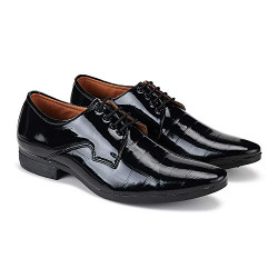 Zenwear Men's Black Lace-Up Formal Shoes (7 UK)