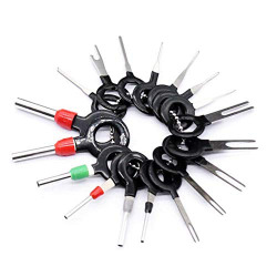 Zhuotop 18Pcs Car Wire Terminal Removal Tool Electrical Wiring Crimp Connector Extractor Puller Release Pin Kit Repair Auto Accessories