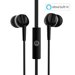 (Renewed) Motorola Pace 100 in-Ear Headphones with Mic (Black)