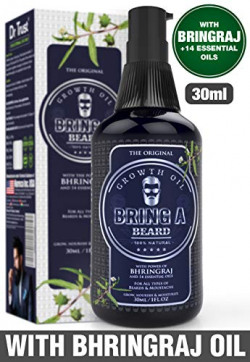 Dr Trust Bring A Beard Oil for Beard Hair Growth for Men with 14 Essential Oil, 30 ml (Black)