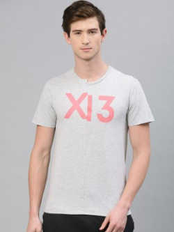HRX by Hrithik Roshan Printed Men Round Neck Grey T-Shirt