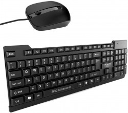 Zinq Technologies ZQ-1100 Wired Keyboard & Mouse Combo (Black)