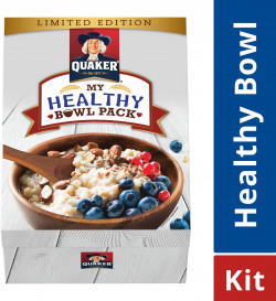 Quaker Oats - 1 Kg with Wooden Bowl & Spoon