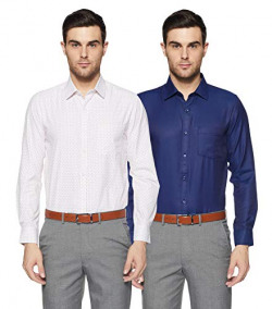 Diverse Men's Printed Slim Fit Formal Shirt (Combo Pack of 2) (DCMFFCMSC15L03-101_Multicolor_39)