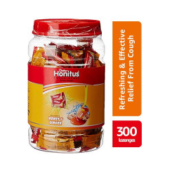 Dabur Honitus Lozenges Jar - 300 Count (Honey Ginger)