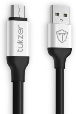 Tukzer HYBRID (4 Feet/ 1.2 Meter) - High Speed, Quick Charge 2.4 Amp & Data Sync 1.2 m Micro USB Cable(Compatible with All Smartphones, Tablets and MP3 player, Black, Sync and Charge Cable)