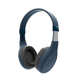Portronics Muffs Plus Wireless Bluetooth Headphone with AUX Port (Blue)