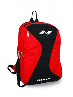 Nivia 5149 Polyester Backpack (Red Black)