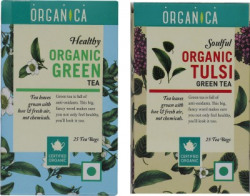 Organica Healthy and Soulful Tulsi Green Tea Bags Box(50 Bags)