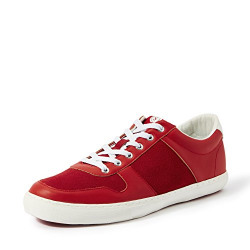 Amazon Brand - Symbol Men's Red Sneakers-10 UK/India (44.5 EU) (AZ-YS-201 A)
