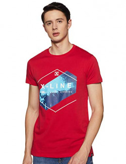 Lee X-Line Men's Solid Slim fit T-Shirt (L38928CB0H50_Formula One_Medium)