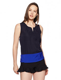 Harpa Women's Body Blouse Shirt (GR2171-Blue_Medium)