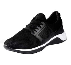 ZAPPY Men's Black Running Shoes-10 UK/India (44 EU) (RE-M041-ST3-1154-Black-10)