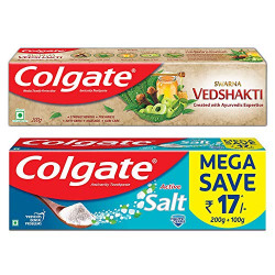 Colgate Swarna Vedshakti - 200 g with Colgate Active Salt - 300 g