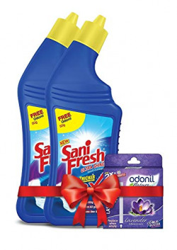 Sani fresh Ultrashine Toilet Cleaner 1L (500+500 ml) with Odonil 50g