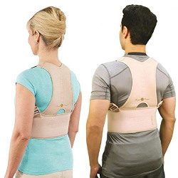 Keton Unisex Adjustable Royal Posture Unisex Back Support Brace for Back Pain Relief - M Size