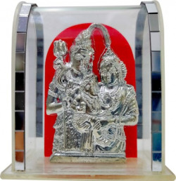 FABZONE Lord Shiv Parivar Idol For Car Dashboard Religious Idol for Car Decorative Showpiece  -  6.35 cm(Silver Plated, Silver)