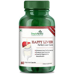 Simply Herbal Happy Liver 800 mg (Perfect Liver Care) 60 Veg. Capsules (1)