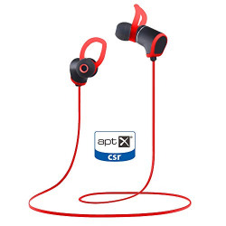 Bass Evolution Senz Sports Bluetooth Wireless Earphone with Qualcomm apt-X (Sporty Red)