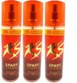 ks SPARK power series Perfume Body Spray(135ml) pack of 3 Deodorant Spray  -  For Men(405 ml, Pack of 3)