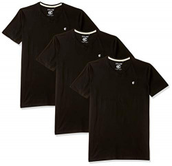 KILLER Bodywear Men's Plain Regular fit T-Shirt (Pack of 3) (KLT-V-007-P3 Black_Medium)
