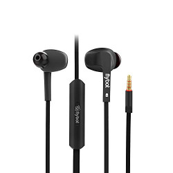 Flybot Strike Wired in Ear Stereo Bass Earphones with Mic & 3.5mm Gold Plated Universal Jack (Black)