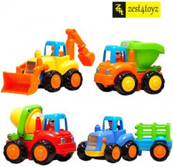 MeeMee Unbreakable Automobile Car Toy Set For Children Kids Toys Construction Team Set Of 4(Multicolor)