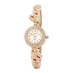Skylofts Cute Love Style Gold Plated Watches for Girls Birthday Gifts for Girlfriend Women Watches