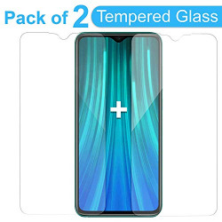 koko Clear Tempered Glass (Pack of 2) Screen Protection Screen Guard for Xiaomi Redmi Note 8 Pro (Transparent)