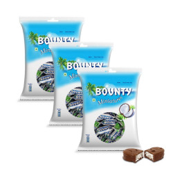 Bounty Coconut Filled Miniature Chocolate Bars, 150g (Pack of 3)