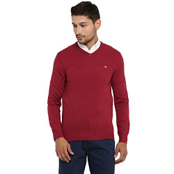 Red Tape Men's Sweater (RWF6418B_Red_L)